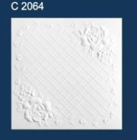 Плитка потолочная С2064 экструдированная белая 50х50 см