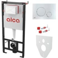 Инсталляция Alcaplast AM101/1120-4:1 RU M671-0001 для унитаза с клавишей смыва Хром глянцевый Инсталляция Alcaplast AM101/1120-4:1 RU M671-0001 для унитаза с клавишей смыва Хром глянцевый