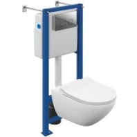 Комплект унитаза Cersanit Sreet Fusion Vortex DPL EO Slim с инсталляцией Vector 64578 с сиденьем Микролифт и клавишей смыва Хром глянцевый Комплект унитаза Cersanit Sreet Fusion Vortex DPL EO Slim с инсталляцией Vector 64578 с сиденьем Микролифт и клавишей смыва Хром глянцевый