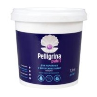 Краска моющаяся для наружных и внутренних работ Pelligrina Paint, акриловая, белоснежная