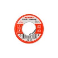 Припой с канифолью Rexant, катушка, d 2 мм, 100 гр Припой с канифолью Rexant, катушка, d 2 мм, 100 гр