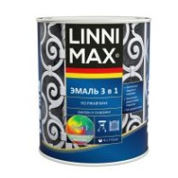 Грунт-эмаль по ржавчине Linnimax, быстросохнущая, база 1, белая