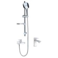 Набор для ванны 3 в 1 Grocenberg GB1009WC, белый/хром