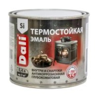 Эмаль термостойкая Dali, матовая, серебро