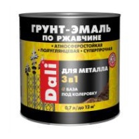 Грунт-эмаль по ржавчине Dali 3 в 1, полуглянцевая, база С