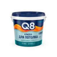 Краска для потолка водно-дисперсионная Formula Q8, акриловая, матовая, белая Краска для потолка водно-дисперсионная Formula Q8, акриловая, матовая, белая