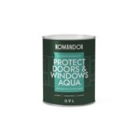 Эмаль для окон и дверей Komandor Protect Doors&Widows Aqua, полуматовая, база C, бесцветная Эмаль для окон и дверей Komandor Protect Doors&Widows Aqua, полуматовая, база C, бесцветная