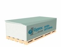 Гипсовая плита влагостойкая (гипсокартон) Gyproc Аква Оптима (ГСП-Н3) 2500х1200х12,5мм