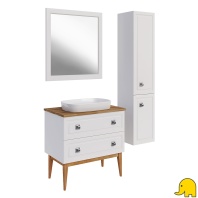 Комплект мебели для ванной  Каталина 80 "White" ASB-Woodline