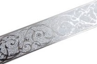Планка для карниза ПВХ Вензель 7 см Серебро/белый