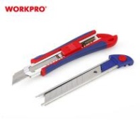 Нож пистолетный Workpro, с автофиксатором, автозагрузка лезвий, 5 сменных лезвий, 18 мм