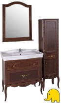 Комплект мебели для ванной Модерн 85 (Антикварный Орех) ASB-Woodline